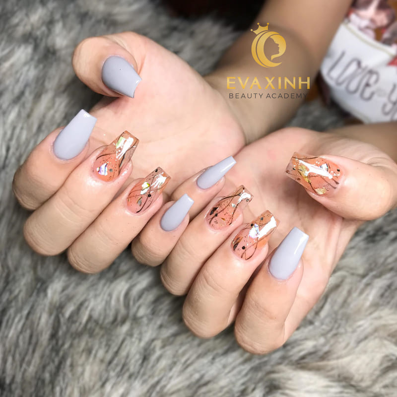 mẫu nail nhẹ nhàng đi học 